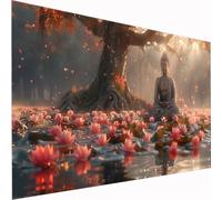 5D Diamond Painting Zen Large Diamond Art Tree Picture DIY Square Full Drill Gem Art Crystal Embroidery Cross Stitch Set for Adults & Kids, Perfect for Wall Decor, Relaxing Hobby Gift 80x160cm Z1-572