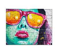 5D Diamond Paintings kit for Adults Kids, Graffiti Sunglasses Woman 40x80cm Large Size DIY Diamond Art Painting Kits Crystal Rhinestone Cross Stitch Embroidery Painting Pictures for Home Wall Decor