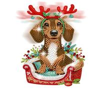 5D DIY Acrylic Shaking Head West Highland Terrier Diamond Painting Tabletop Ornaments Kit, Table Top Diamond Painting Ornament, Art Kits for Beginners, Desktop Decor for Home Office-11