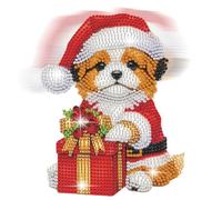 5D DIY Acrylic Shaking Head West Highland Terrier Diamond Painting Tabletop Ornaments Kit, Table Top Diamond Painting Ornament, Art Kits for Beginners, Desktop Decor for Home Office-03