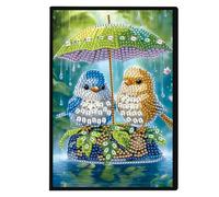 5D DIY Animal Special Shaped Diamond Art Painting Notebook Kit, A5 No Lines Diamond Painting Journal Notebook, Rhinestone Art Hand Craft Kit for Birthdays Gifts-07