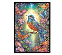 5D DIY Animal Special Shaped Diamond Art Painting Notebook Kit, A5 No Lines Diamond Painting Journal Notebook, 50 Pages Crystal Notepad Sketchbook for Adults Home Office Art Drawing-10