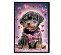 5D DIY Animal Special Shaped Diamond Art Painting Notebook Kit, A5 No Lines Diamond Painting Journal Notebook, Rhinestone Art Hand Craft Kit for Birthdays Gifts-02