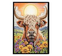 5D DIY Animal Special Shaped Diamond Art Painting Notebook Kit, A5 No Lines Diamond Painting Journal Notebook, 50 Pages Crystal Notepad Sketchbook for Christmas Gifts-02