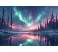 5D DIY Aurora Diamond Painting Kits, Full Drill Starry Sky Diamond Art for Adults, Diamond Crystal Art Kits for Adults Embroidery Cross Stitch Crafts Pictures by Numbers for Home Decor 20x28in T0U-321