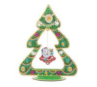 5D DIY Christmas Tree Glow in The Dark Night Stand Luminous Diamond Painting for Adults (Hanging Santa Tree)