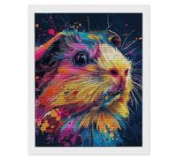 5D DIY Colorful Guinea Pig Diamond Painting Kits, Full Drill Diamond Art for Adults, Diamond Crystal Art Embroidery Cross Stitch Crafts Pictures by Numbers for Home Room Wall Decor 20 x 28 in k-80