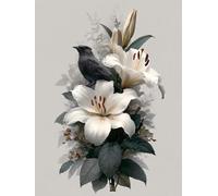 5D DIY Diamond Art Bird, Diamond Painting Kits for Adults Flower, 5D Full Drill Crystal Gem Kits for Beginners, Spring Decor, Crystal Art Crafts Pictures for Adults, Gifts, Room Decor, 24x36in C-4239