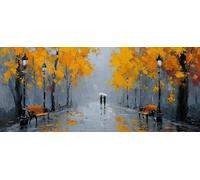 5D DIY Diamond Art Black, Diamond Painting Kits for Adults Street View, 5D Full Drill Crystal Gem Kits for Beginners, Crystal Art Crafts Pictures for Adults, House Decor, Spring Decor, 44x20in Y-6102