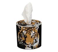 5D DIY Diamond Art Colored Pattern Tissue Box Full Drill Rhinestones Decorative Tissue Box Reusable Crystal Plastic Tissue Holder Kit for Home Car Desk Decoration Craft-26