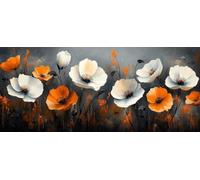 5D DIY Diamond Art Flower, Diamond Painting Kits for Adults Black, 5D Full Drill Crystal Gem Kits for Beginners, Crystal Art Crafts Pictures for Adults, House Decor, Spring Decor, Gifts 44x20in 6-6723