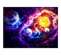 5D DIY Diamond Art Kits for Adults Beginner Round Full Drill Science Fiction Universe Diamond Painting with New Upgrade Toolkit Rhinestone Embroidery Art Craft for Home Wall Decor 25x30cm/10x12inch