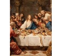 5D DIY Diamond Art Man, Diamond Painting Kits for Adults The Last Supper, 5D Full Drill Crystal Gem Kits for Beginners, Spring Decor, Crystal Art Crafts Pictures for Adults, Gifts, 16x20in 8-4466