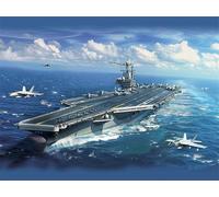 5D DIY Diamond Art Painting, Blue Sky Aircraft Carrier Diamond Painting Kit Adult Mosaic Making Painting by Number Full Round Drill Cross Stitch Rhinestone Picture Set for Home Decor 12x16 inch U5888