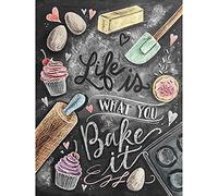 5D Diy Diamond Art Painting Kit Full Drill 5D Diy Diamond Painting "Life Is What You Bake It" Hand-Craft Full Square Rhinestone Diamond Embroidery Mosaic Wall Decor,40 * 50Cm