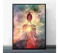 5D DIY Diamond Art Painting Kit Full Drill,Indian Buddha Meditation 7 Chakra Yoga Round Diamond Embroidery Art Cross Stitch Crafts,Crystal Rhinestone Diamond Paints Kits Wall Decor(60x80cm/24x32in)