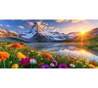5D DIY Diamond Art Painting Kits Full Drill for Kids Adults, Large Diamond Painting Grand Teton Crystal Rhinestone Embroidery Cross Stitch Arts and Crafts for Home Wall Decor Gifts 100x200cm v-156