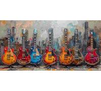 5D DIY Diamond Art Painting Kits Full Drill for Kids Adults, Large Diamond Painting Guitar Crystal Rhinestone Embroidery Cross Stitch Arts and Crafts Canvas for Home Wall Decor Gifts 50x100cm v-465
