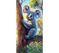 5D DIY Diamond Art Painting Kits Full Drill for Kids Adults, Large Diamond Painting Koala Crystal Rhinestone Embroidery Cross Stitch Arts and Crafts Canvas for Home Wall Decor Gifts 90x180cm v-493