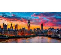 5D DIY Diamond Art Painting Kits Full Drill for Kids Adults, Large Diamond Painting London Big Ben Crystal Rhinestone Embroidery Cross Stitch Arts and Crafts for Home Wall Decor Gifts 30x60cm v-568
