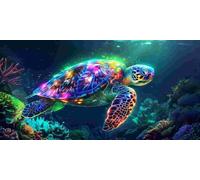 5D DIY Diamond Art Painting Kits Full Drill for Kids Adults, Large Diamond Painting Sea Turtle Crystal Rhinestone Embroidery Cross Stitch Arts and Crafts Canvas for Home Wall Decor Gifts 90x180cm v296