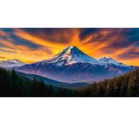 5D DIY Diamond Art Painting Kits Full Drill for Kids Adults, Large Diamond Painting The Washington Mountains Crystal Rhinestone Embroidery Arts and Crafts Canvas for Home Wall Decor Gifts 30x60cm v444