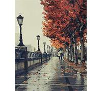 5D DIY Diamond Art Painting Kits Full Drill, Romantic Love Autumn 50x60cm Diamond Crystal Rhinestone Embroidery Canvas Art Craft Pictures Painting by Numbers for Kids Adults Gift Home Wall Decorations