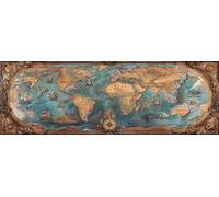 5D DIY Diamond Art Painting World Map Diamond Painting Kits for Adults Full Drill Retro Diamond Art Kits Gem Crystal Art Paintings with Full Accessories Wall Home Decor 100x300cm/40x119 inch -Y235