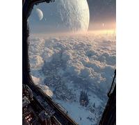 5D DIY Diamond Art Planet, Diamond Painting Kits for Adults Cloud, 5D Full Drill Crystal Gem Kits for Beginners, Spring Decor, Crystal Art Crafts Pictures for Adults, Gifts, Room Decor, 36x48in F-7298