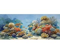 5D DIY Diamond Art Sea, Diamond Painting Kits for Adults Turtle, 5D Full Drill Crystal Gem Kits for Beginners, Crystal Art Crafts Pictures for Adults, House Decor, Spring Decor, Gifts, 36x16in 9-1100