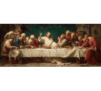 5D DIY Diamond Art The Last Supper, Diamond Painting Kits for Adults Retro, 5D Full Drill Crystal Gem Kits for Beginners, Crystal Art Crafts Pictures for Adults, Spring House Decor, 64x28in 9-6947
