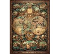 5D DIY Diamond Art World Map, Diamond Painting for Adults, 5D Full Drill Crystal Art Kits for Adults Beginners, Cross Stitch Painting Embroidery Crafts Kits, Home Wall Decor, 30x40cm (Pattern) L-5299