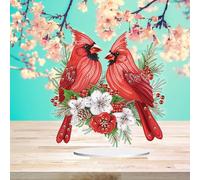 5D DIY Diamond Ornaments Diamond Art Painting Cardinal Bird Acrylic Redbird Home Decoration