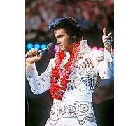 5D DIY Diamond Painting Cross Stitch Round Diamond Elvis Presley Decorative Mosaic Painting Clear 50x60cm
