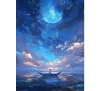 5D DIY Diamond Painting for Adults Cartoon The Ocean Diamond Art Kits 60x80cm, Beginner Full Drill Crystal Accessories, Mosaic Embroidery Gem Canvas Crafts, Fall Women Gifts Furniture Decoration w-386