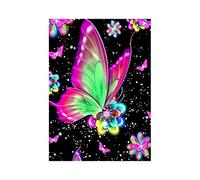 5D DIY Diamond Painting Full Drill Butterfly Large Diamond Embroidery Crystal Rhinestone Kits Cross Stitch Craft Mosaic Pictures Arts Adults Kids for Home Wall Decor Gift 80x160cm