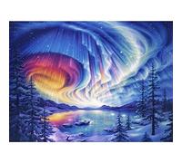 5D DIY Diamond Painting Full Drill Northern Lights Large Diamond Embroidery Crystal Rhinestone Kits Cross Stitch Craft Mosaic Pictures Arts Adults Kids for Home Wall Decor Gift 50x100cm
