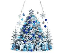 5D DIY Diamond Painting Kit - Christmas Snow Tree Acrylic Charm - Full Drill Crystal Art for Adults & Kids - Festive Home Decor Gift 24 * 23.4cm
