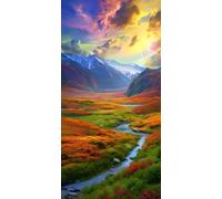 5D DIY Diamond Painting Kit, Small River Diamond Art Crafts Painting Kits, Full Drill Crystal Rhinestone Mosaic Diamond Art Kids, For Adults Children's Beginners Home Wall Decor Gifts 30x40cm Jyu172