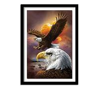 5D DIY Diamond Painting Kits,Animals Eagle Round Drill,50x70cm Diamond Painting for Adults kids Cross Stitch Full Drill Crystal Rhinestone Embroidery Diamond Dot Art Pictures Home Wall Decor Gifts