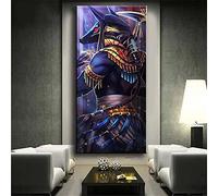 5D DIY Diamond Painting Kits Egyptian Pharaoh for Adults/Kids Full Drill Diamond Arts Crystal Rhinestone Embroidery Cross Stitch Pictures Painting by Numbers for Home Wall Decor Round-drill-100x200cm