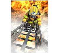 5D DIY Diamond Painting Kits,Firefighter Hero 12x20in Diamond Painting for Adults kids Cross Stitch Full Drill Crystal Rhinestone Embroidery Diamond Dot Art Pictures Home Wall Decor Gifts 30x50cm