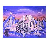 5D DIY Diamond Painting Kits for Adult/Kid,Animal Party Diamond Art Large Full Drill Embroidery Cross Stitch Dot Crystal Rhinestone Canvas Picture for Living bedroom wall Decor Round Drill,25x45cm