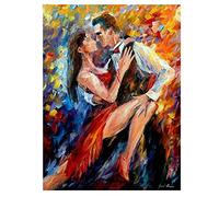5D DIY Diamond Painting Kits for Adult/Kid,Couples Dance Large Diamond Art Full Crystal Rhinestone Dot Embroidery Cross Stitch Mosaic Pictures for Home Wall Decor Square Drill 40x50cm/15.7x19.6in
