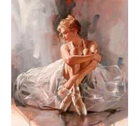 5D DIY Diamond Painting Kits for Adults Ballerina Full Drill Painting Rhinestone Embroidery Pictures Cross Stitch Arts Crafts for Home Wall Decor-Round Dirll 40x40cm