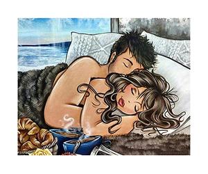 5D DIY Diamond Painting Kits for Adults kids,Fat Lady Love Diamond Art Kits Large by Numbers Embroidery Cross Stitch Crystal Rhinestone for Living room bedroom Wall Decor Gift (40x50cm/16x20in)