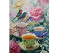 5D DIY Diamond Painting Kits for Adults & Kids Full Drill, Crystal Art Gem Painting for Home Wall Decor, Perfect for Relaxation Stress Relief, Easy Create Masterpiece, Animal Coffee 100x130cm A-129