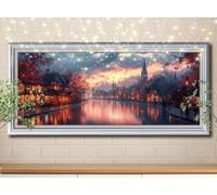 5D DIY Diamond Painting Kits for Adults large 30x80cm,Landscape,Berlin Diamond Art Kits for Kids,Full Drill Gem Art and Crafts Rhinestone Embroidery Cross Stitch Pictures for Home Wall Decor 58Y-4143