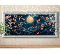 5D DIY Diamond Painting Kits for Adults large 40x100cm,Butterfly,Moon Diamond Art Kits for Kids,Full Drill Gem Art and Crafts Rhinestone Embroidery Cross Stitch Pictures for Home Wall Decor 58Y-3725