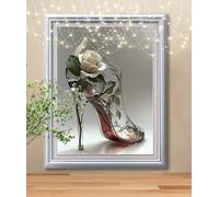 5D DIY Diamond Painting Kits for Adults large 50x70cm,Glass Slipper,Rose Diamond Art Kits for Kids,Full Drill Gem Art and Crafts Rhinestone Embroidery Cross Stitch Pictures for Home Wall Decor C908